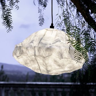 Duża zewnętrzna lampa chmura tyvek biała